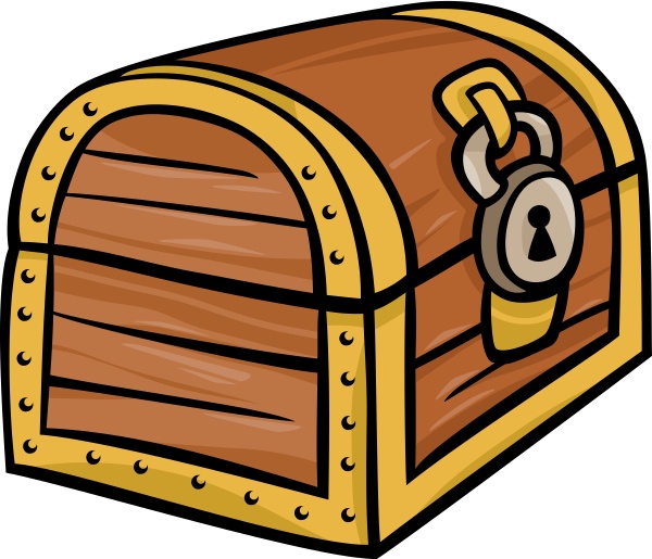 treasure chest clip art cartoon illustration