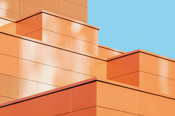 nowoczesny detal elewacji budynku abstrakcyjny architektoniczny