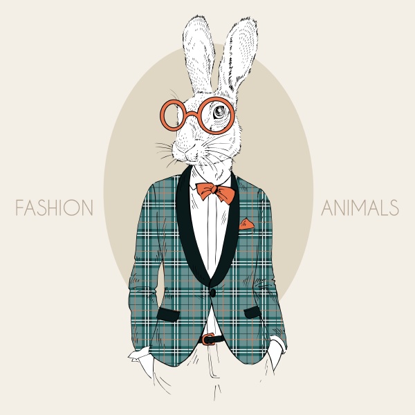 ilustracion de animales de moda disenyo