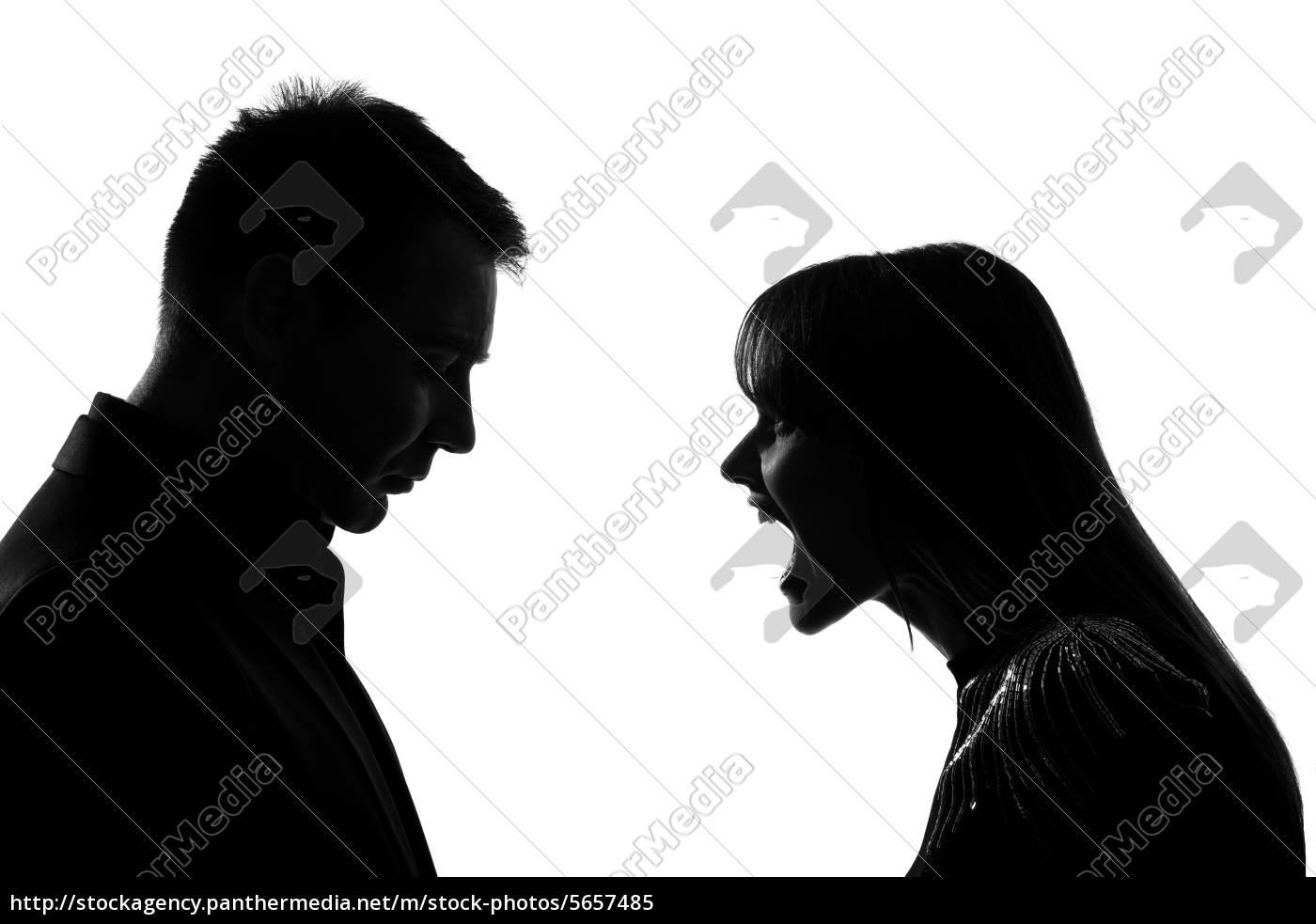 una pareja hombre y mujer gritando gritando dipute - Foto de archivo  #5657485 | Agencia de stock PantherMedia