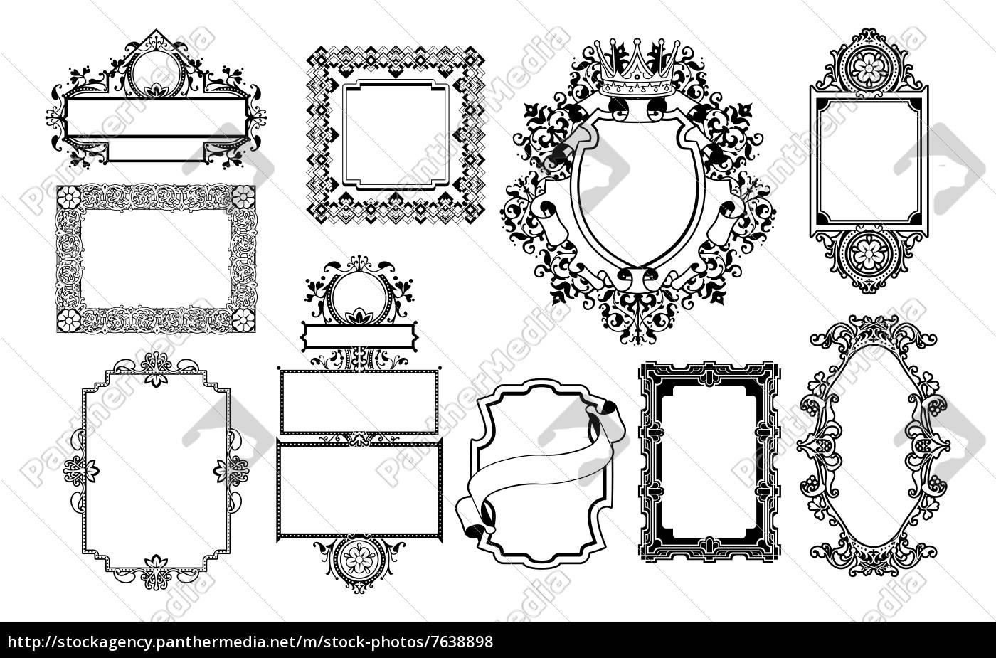 grafik-design dekorativen rahmen - Lizenzfreies Bild 7638898 | Bildagentur  PantherMedia