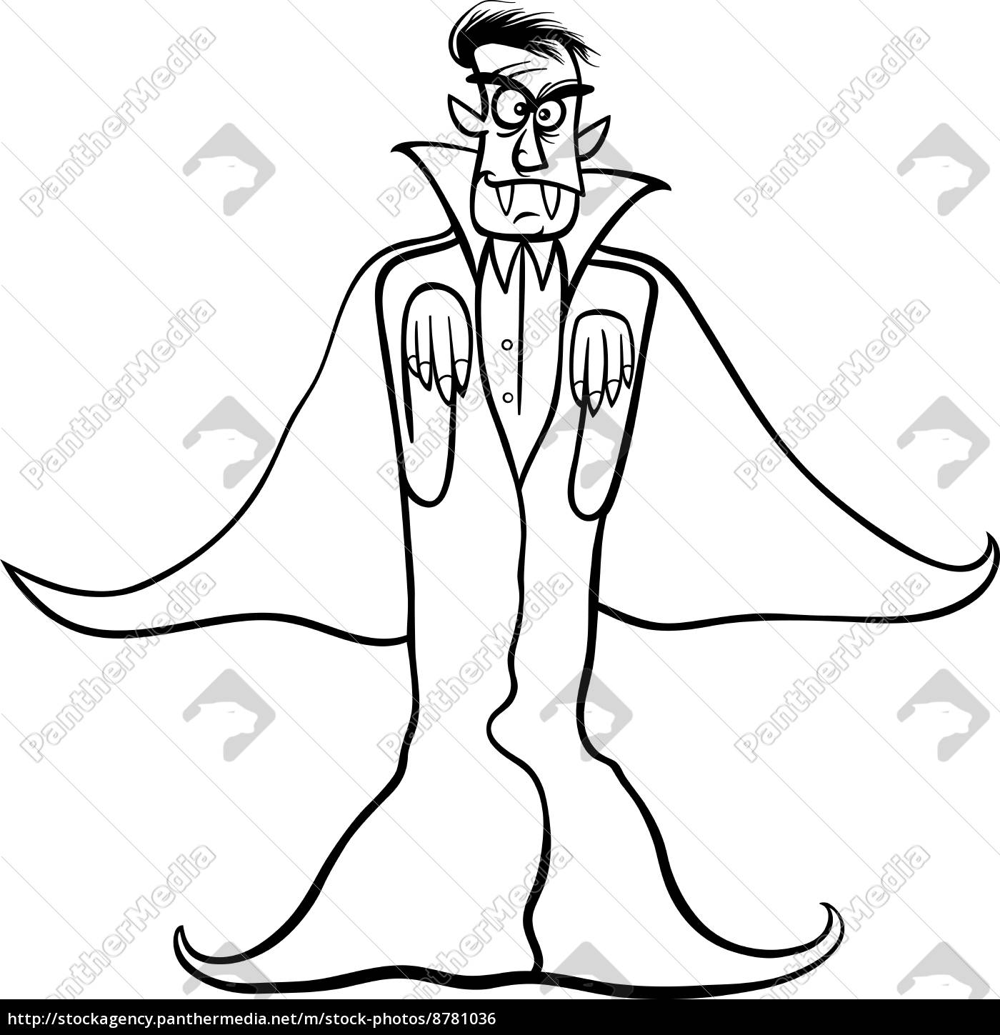 drácula vampiro dibujos animados para colorear - Stockphoto #8781036 |  Agencia de stock PantherMedia