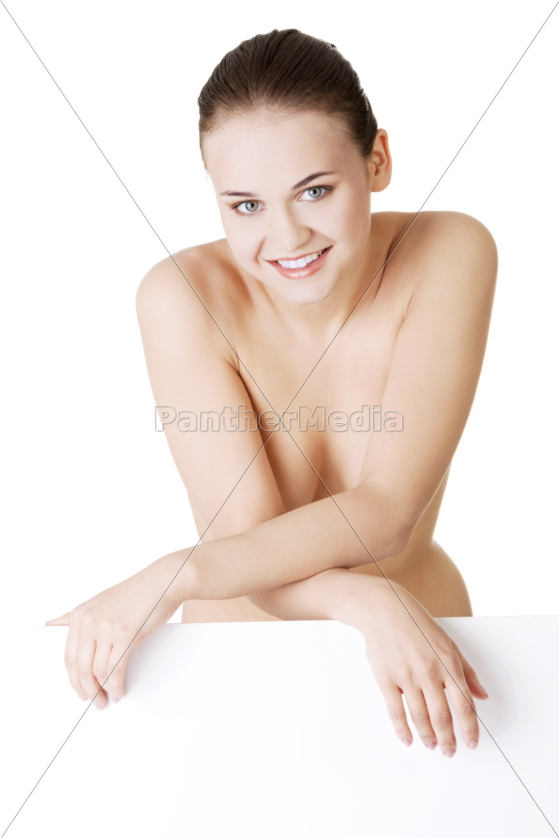 Mulher loira nua sexy segurando tábua vazia - Stockphoto #9364604 | Banco  de Imagens Panthermedia