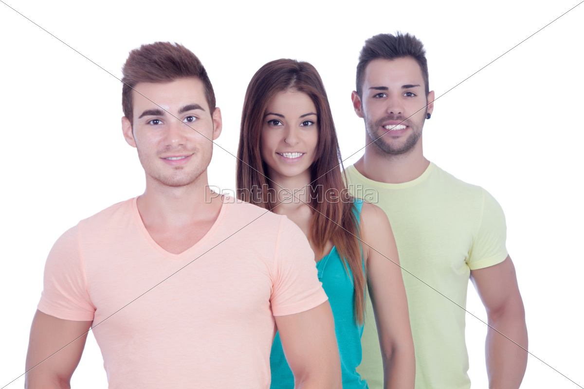 Chica bonita con dos chicos guapos - Stockphoto #10007604 | Agencia de  stock PantherMedia