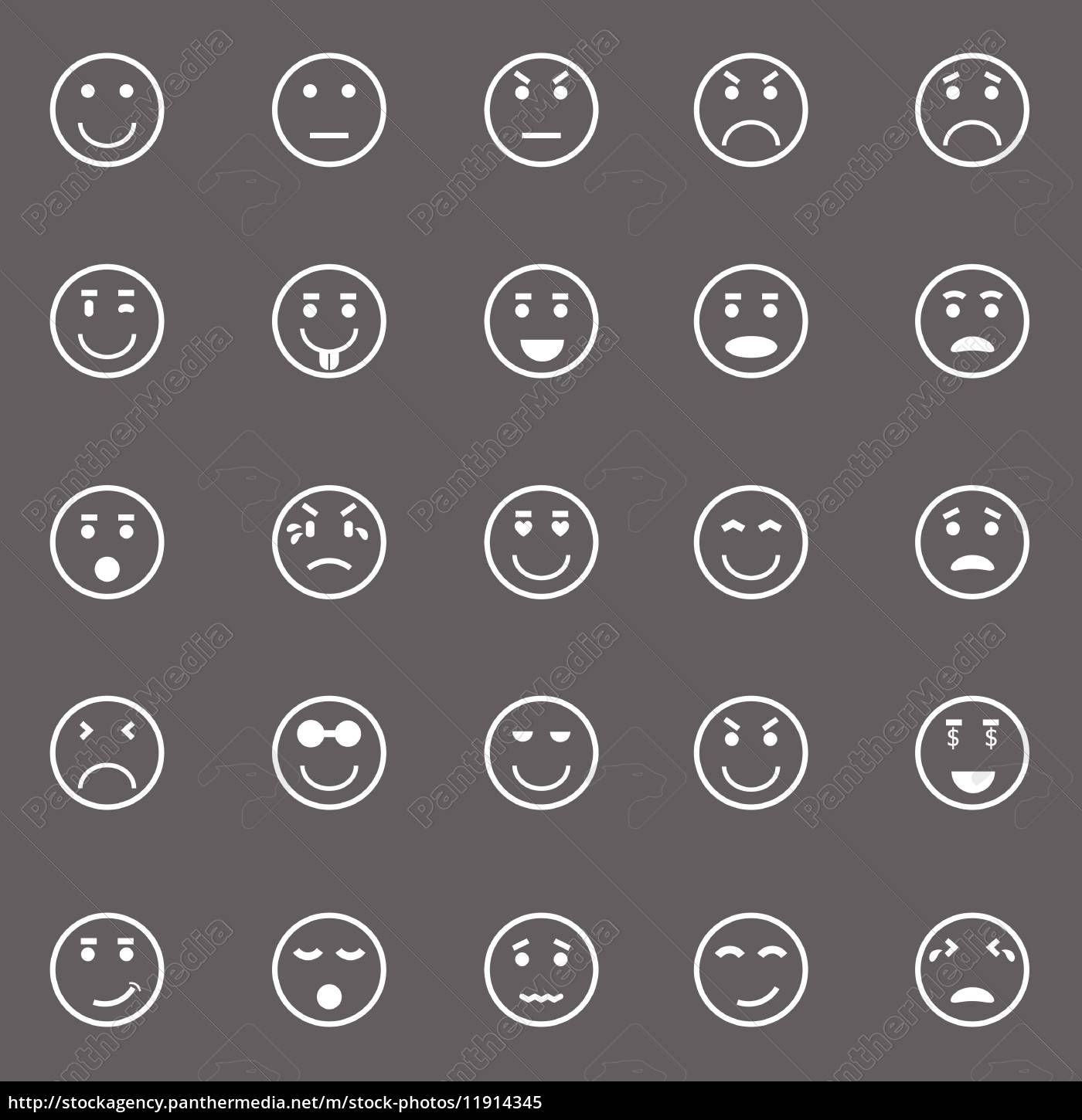 Circle face icons on gray background - Stock Photo #11914345 ...