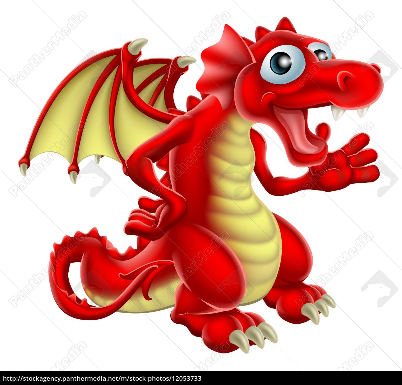 Dibujos animados Dragón Rojo - Stockphoto #12053733 | Agencia de stock  PantherMedia