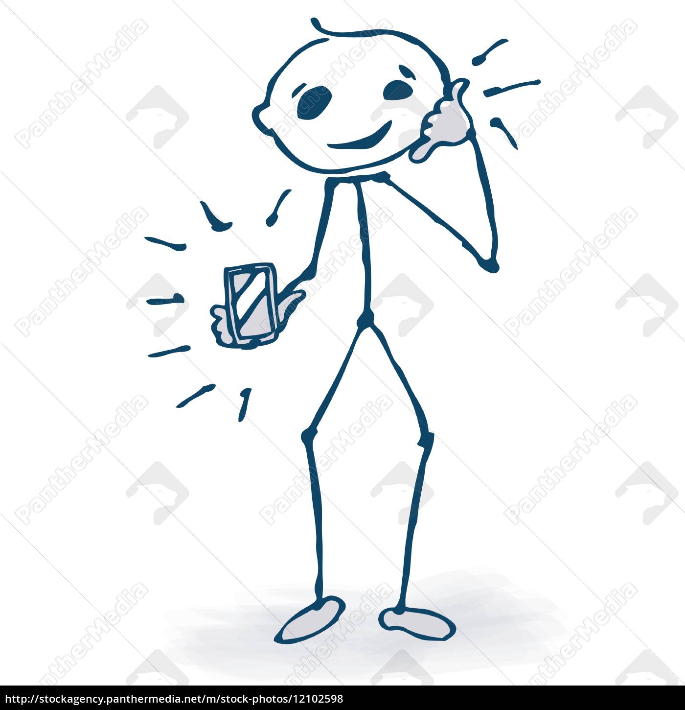 Stickman with phone - Stock image #12102598 | PantherMedia Stock Agency