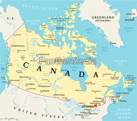 Canada Political Map - Royalty free image #14174181 | PantherMedia ...