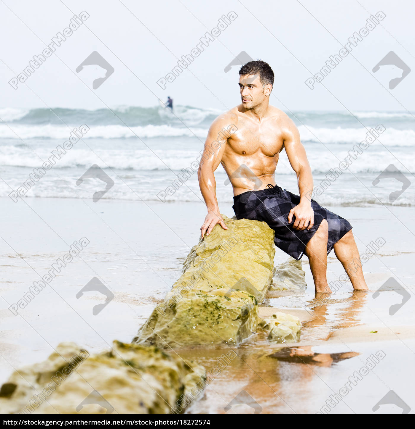 sexy man beach - Stockfoto #18272574 | Bildagentur PantherMedia