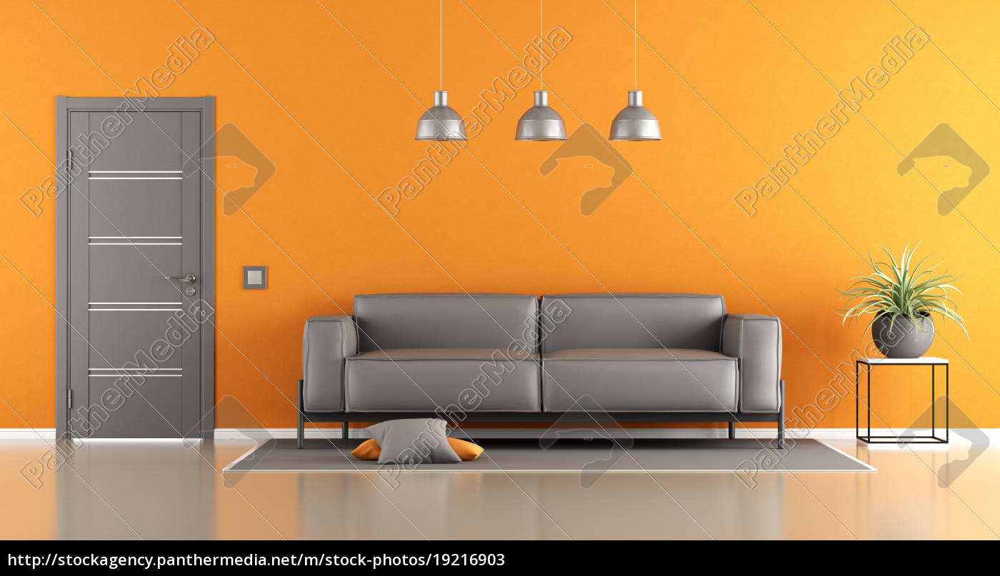 grau und orange wohnzimmer   Lizenzfreies Bild 20 ...