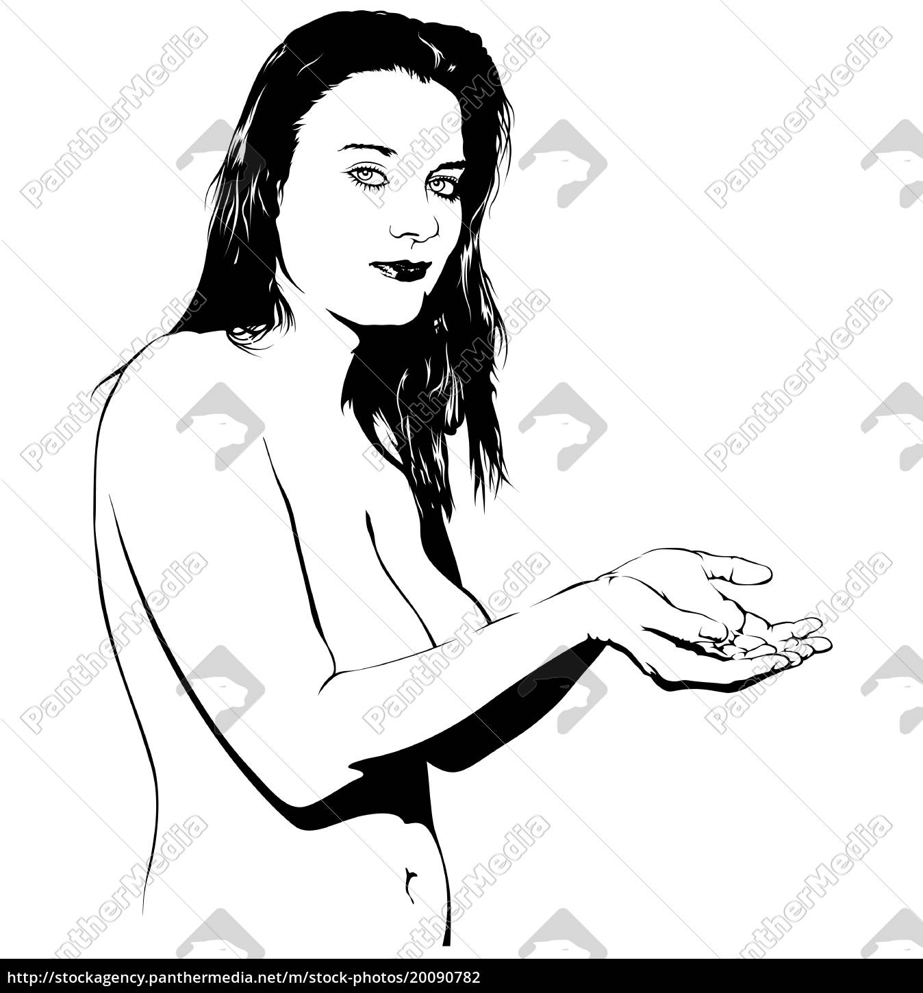 Naked Girl Sketch - Stock image #20090782 | PantherMedia Stock Agency