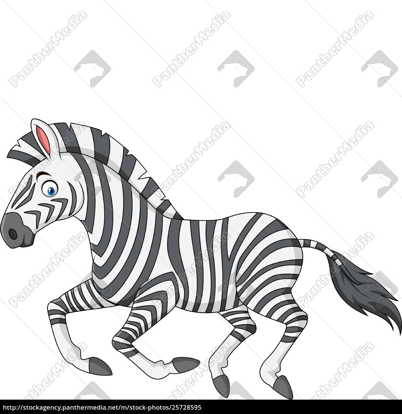 Zebra de desenho animado em execução - Fotos de arquivo #25728595 | Banco  de Imagens Panthermedia