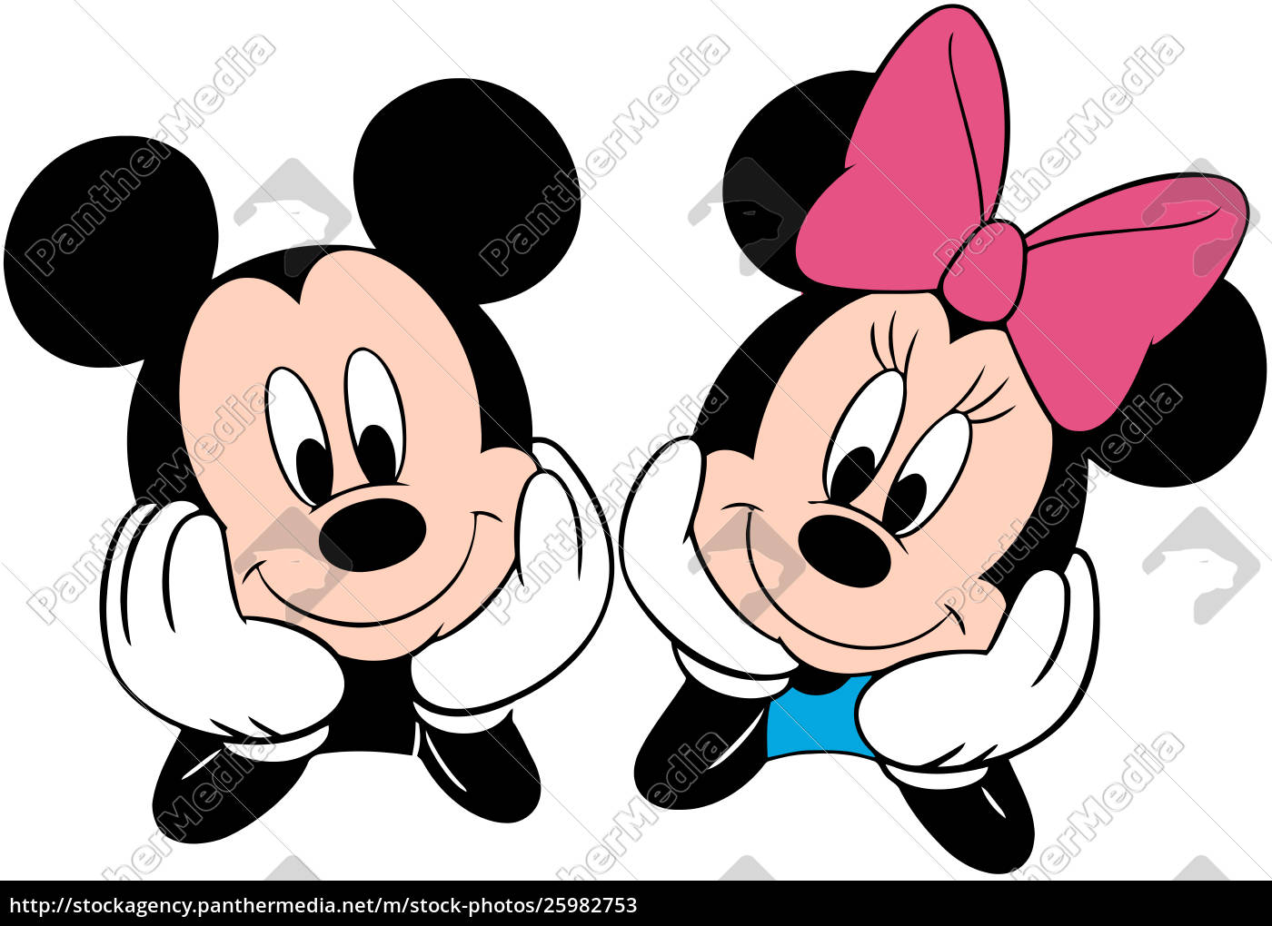 amore testa minnie mickey coppia illustrazione cartone - immagine  rights-managed #25982753 | Comprate Immagini RF da Panthermedia