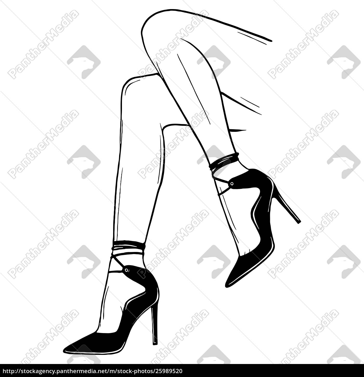 chicas vectoriales con tacones altos. ilustración de - Stockphoto #25989520  | Agencia de stock PantherMedia