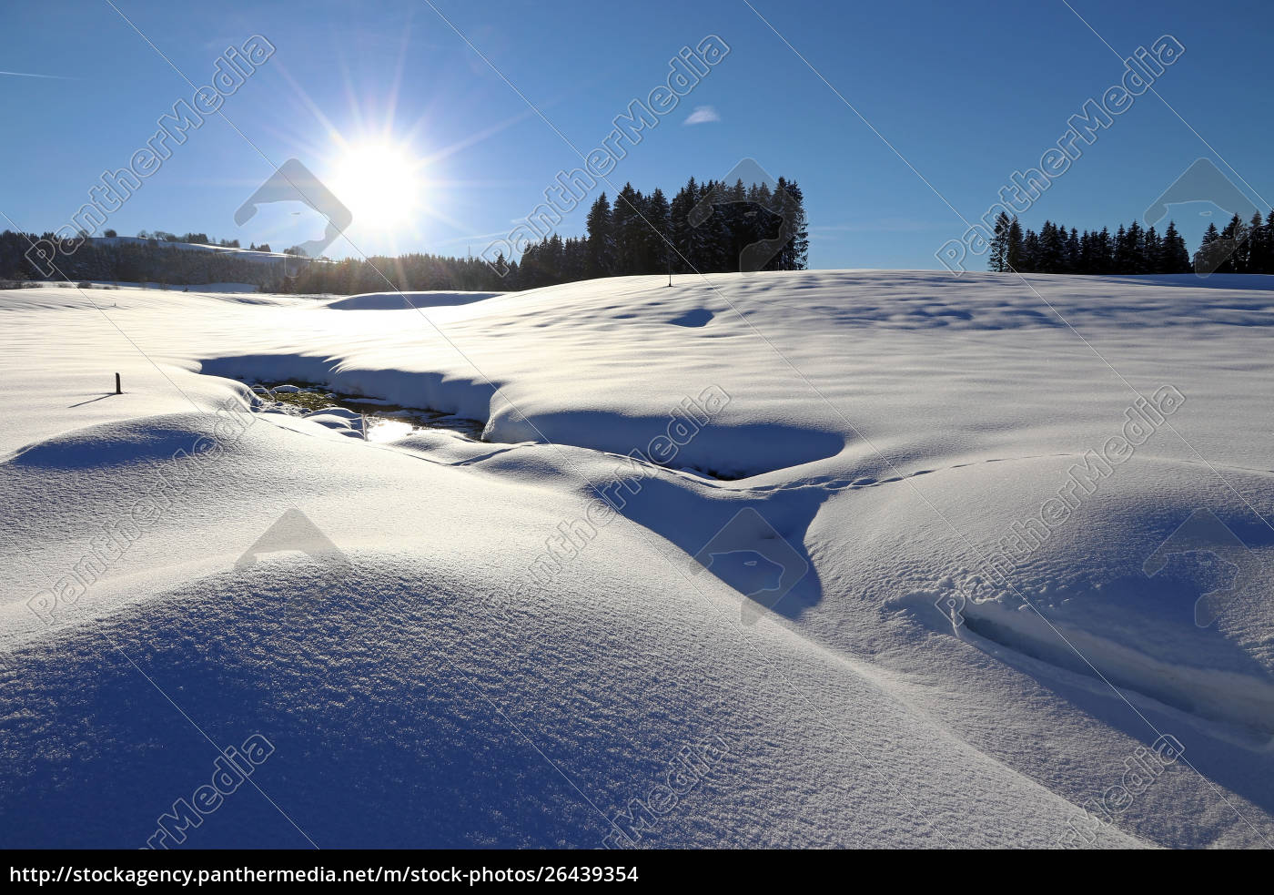 Schöne Winterlandschaft mit viel Schnee und - Stockfoto 26439354 |  Bildagentur PantherMedia