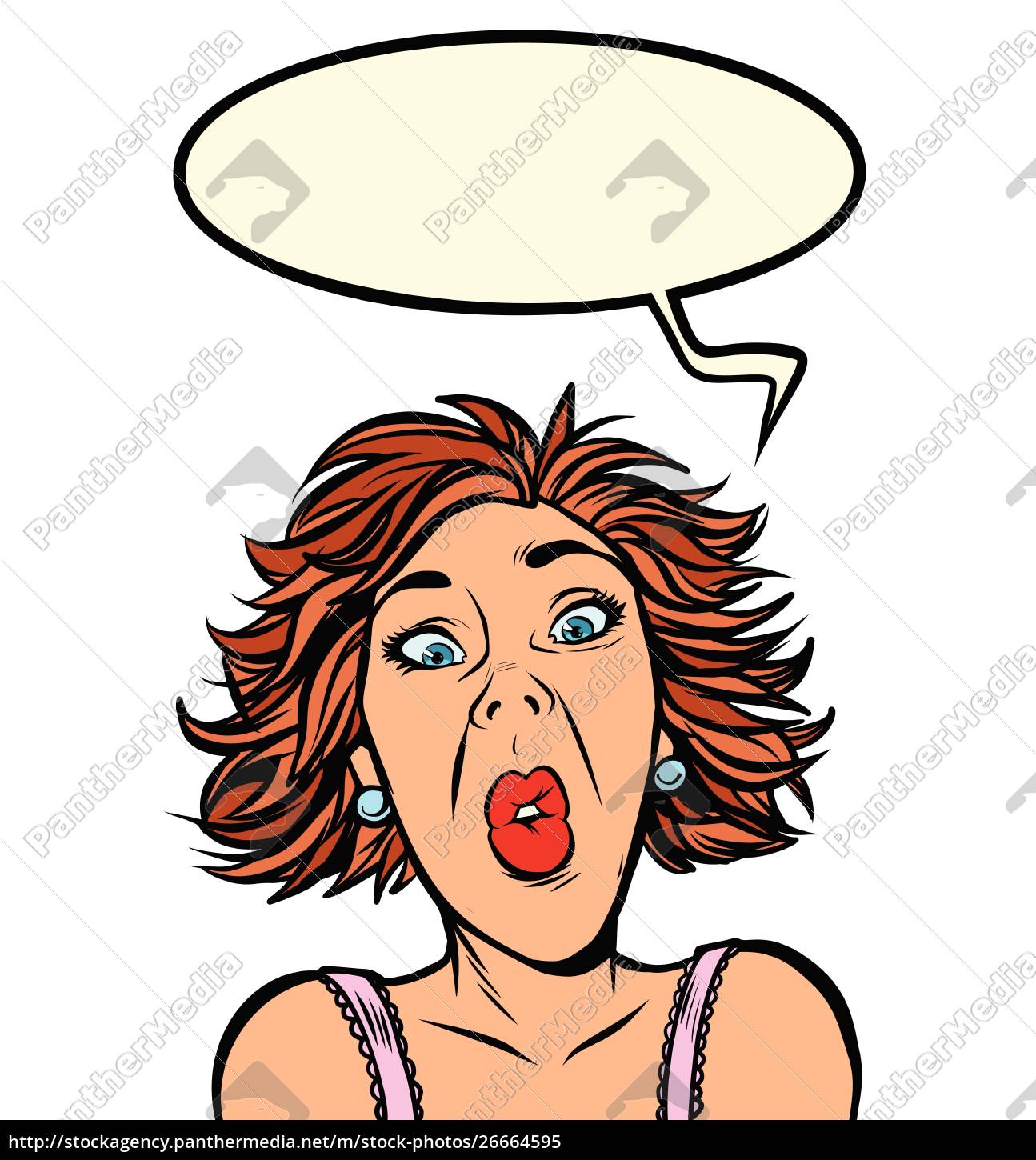 Funny woman screams strange facial expressions - Stock Photo #26664595 |  PantherMedia Stock Agency