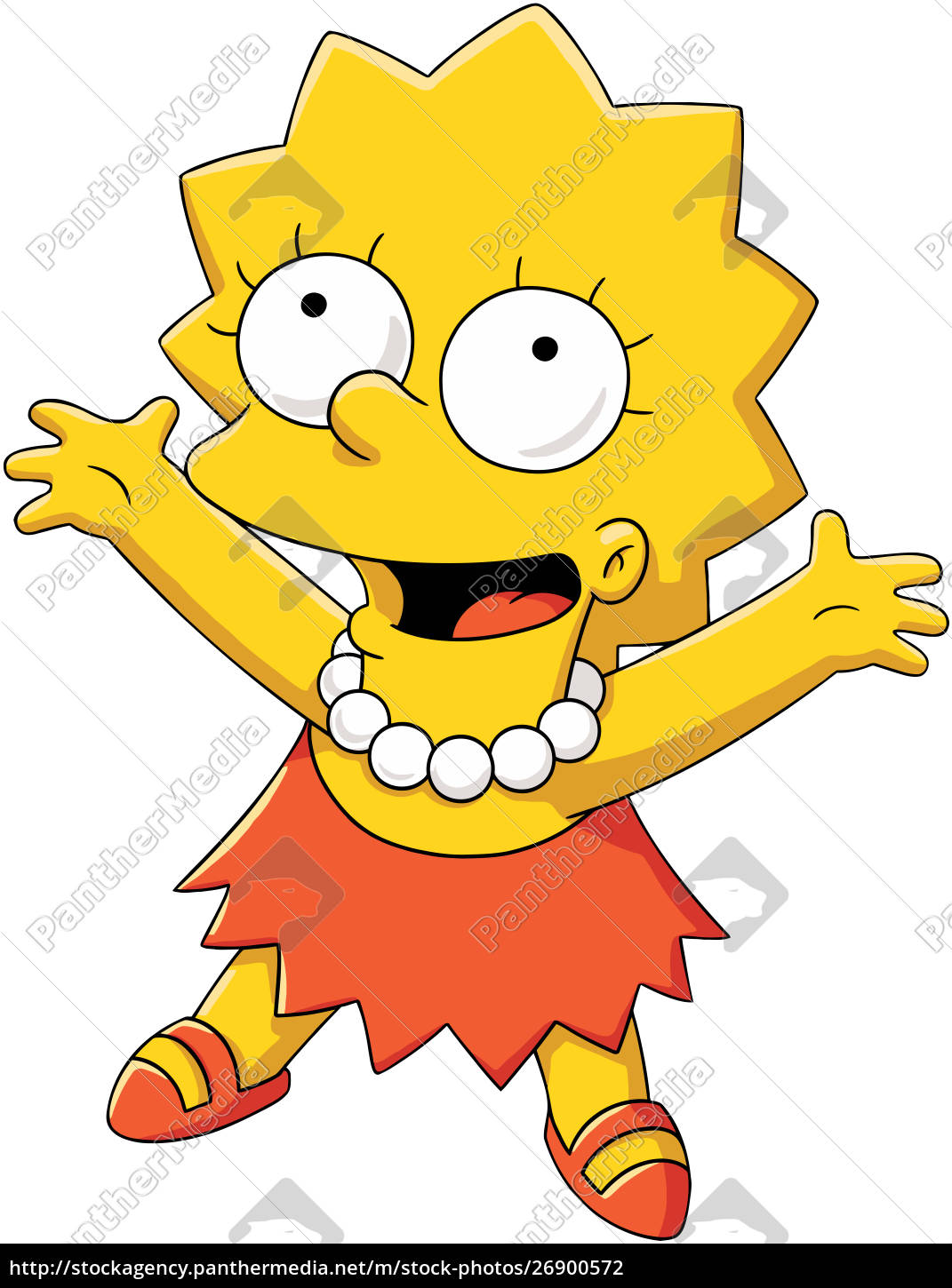 Lisa Simpson ilustração desenho animado personagem - Rights-managed imagem  #26900572 | Banco de Imagens Panthermedia