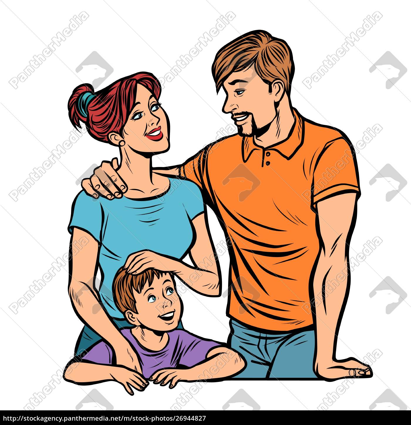 Dad mom and son family. Husband and wife with child - Royalty free image  #26944827 | PantherMedia Stock Agency