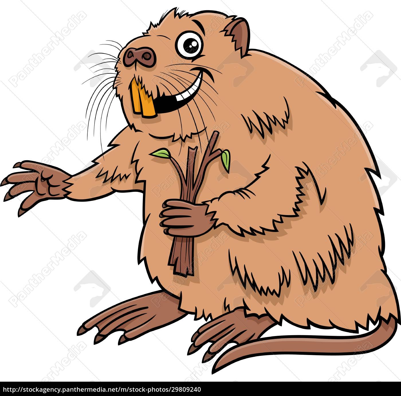 dibujos animados divertido nutria cómic animal - Stockphoto #29809240 |  Agencia de stock PantherMedia