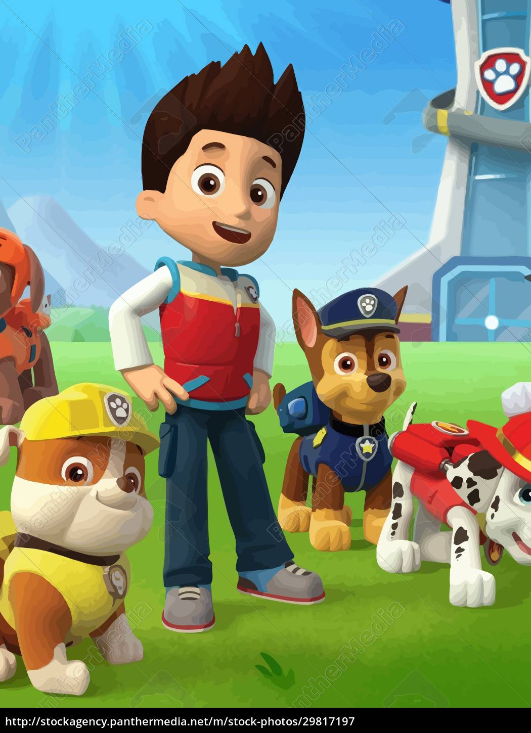 paw patrulha cão aventura ilustração de desenho - rights-managed imagem  #29817197 | Banco de Imagens Panthermedia