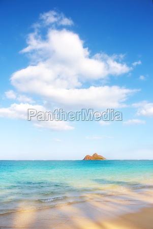 A photo of Tropical beach - Lanikai,  Oahu,  Hawaii.